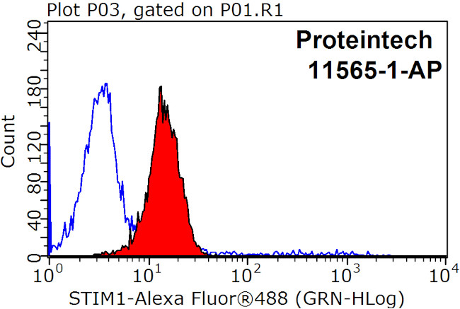 STIM1 Antibody in Flow Cytometry (Flow)