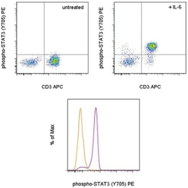 Phospho-STAT3 (Tyr705) Antibody in Flow Cytometry (Flow)