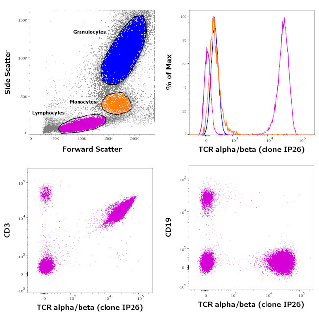 TCR alpha/beta Antibody in Flow Cytometry (Flow)