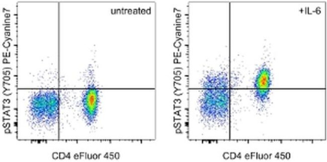 Phospho-STAT3 (Tyr705) Antibody in Flow Cytometry (Flow)