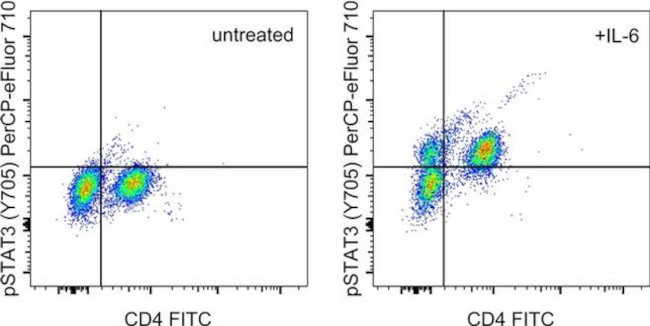 Phospho-STAT3 (Tyr705) Antibody in Flow Cytometry (Flow)