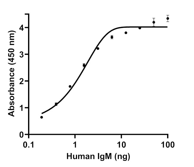Human IgM (Heavy chain) Secondary Antibody in ELISA (ELISA)