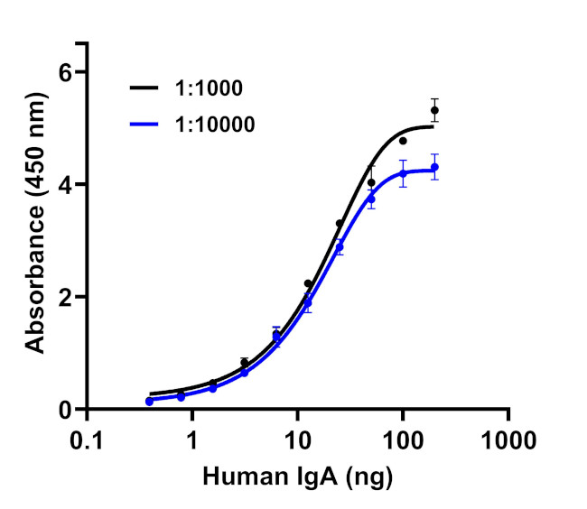 Human IgA (Heavy chain) Secondary Antibody in ELISA (ELISA)