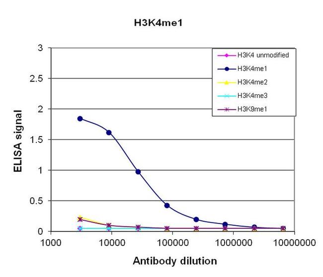 H3K4me1 Antibody in peptide-ELISA (pep-ELISA)