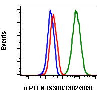 Phospho-PTEN (Ser380, Thr382, Thr383) Antibody in Flow Cytometry (Flow)