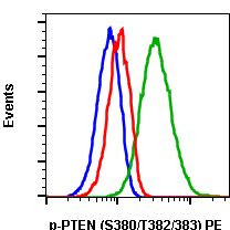 Phospho-PTEN (Ser380, Thr382, Thr383) Antibody in Flow Cytometry (Flow)